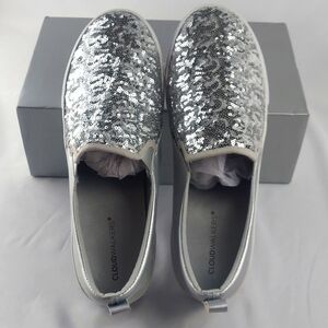 *🆕 Cloudwalkers Slip On Sequin Trainer Sal Shoes, Plus Size 12 ExtraWide, NEW